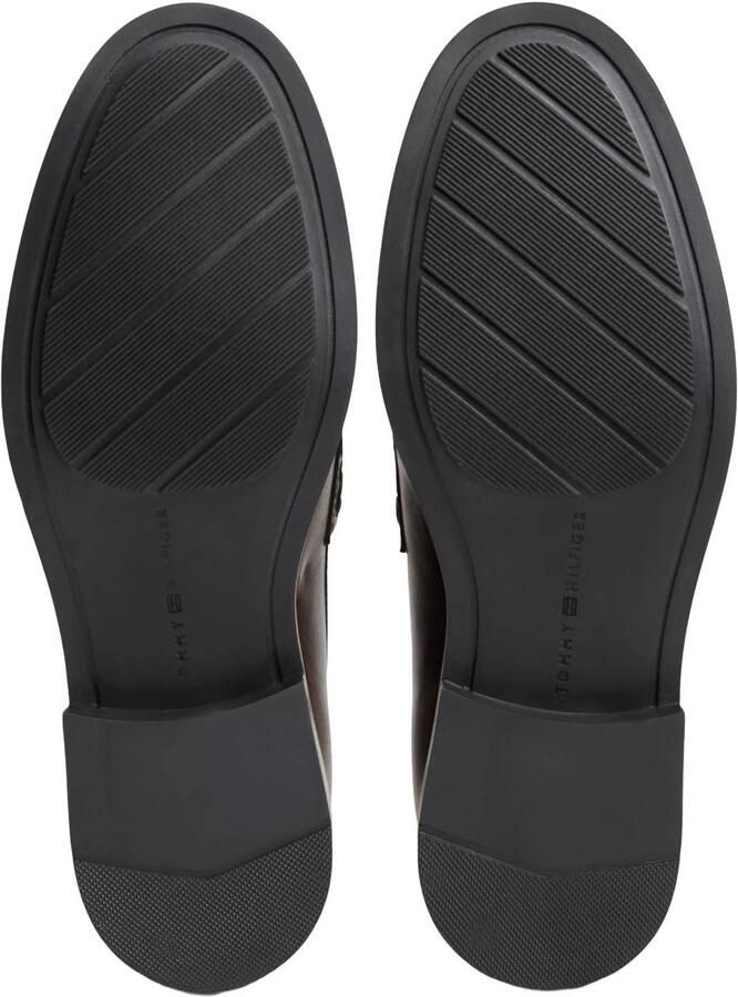 Tommy Hilfiger leren loafers met franjes bruin - Foto 2