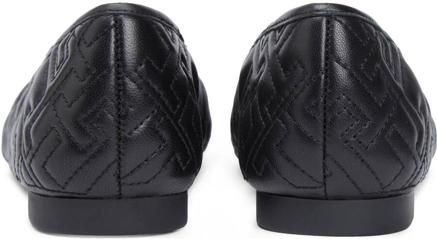 Tommy Hilfiger leren quilted ballerina's zwart - Foto 2