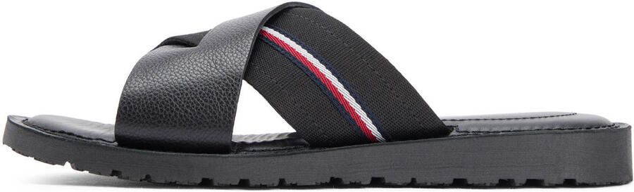 Tommy Hilfiger leren slippers zwart - Foto 3