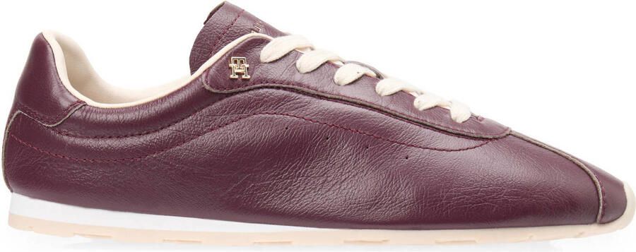 Tommy Hilfiger leren sneakers bordeaux