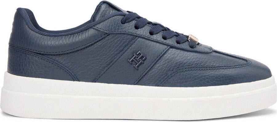 Tommy Hilfiger leren sneakers donkerblauw