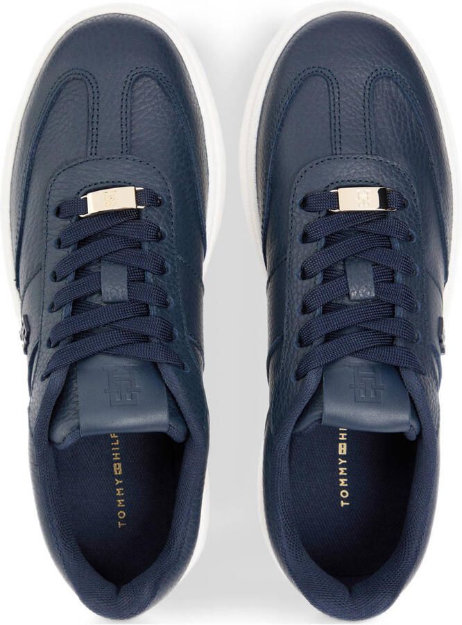 Tommy Hilfiger leren sneakers donkerblauw - Foto 3