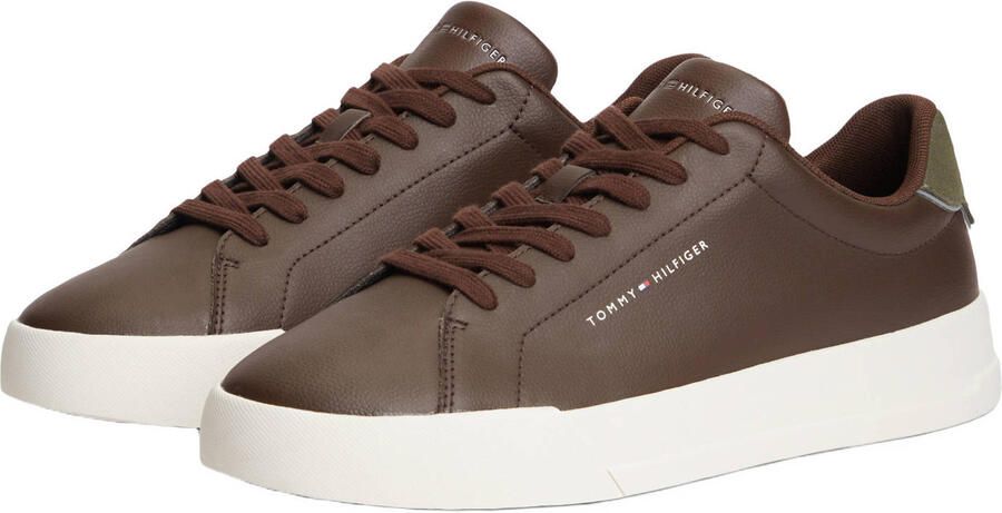 Tommy Hilfiger Sneakers van mix van leer en textiel met labelopschrift - Foto 3