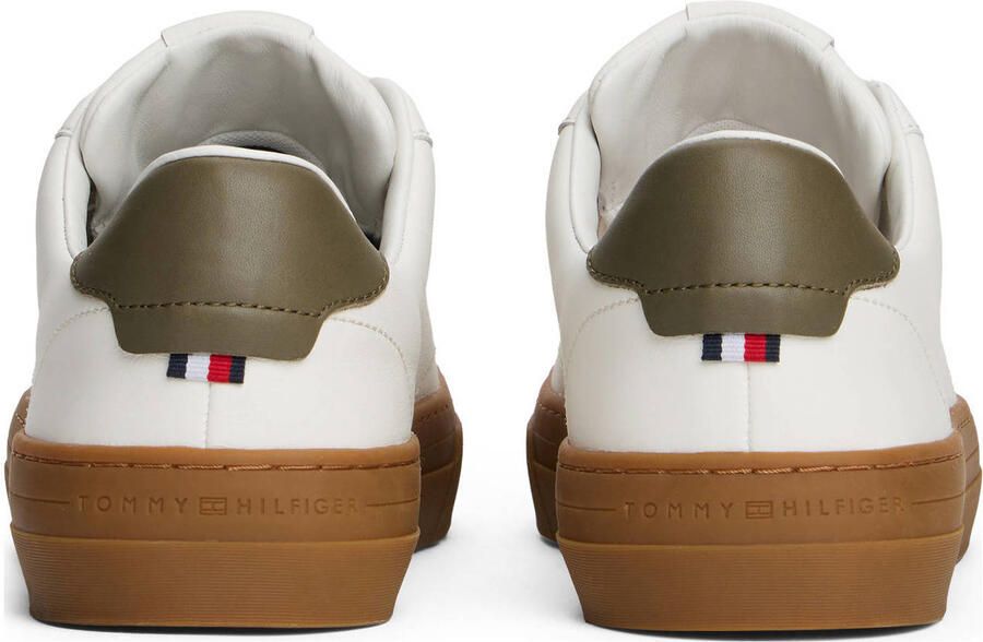Tommy Hilfiger leren sneakers ecru