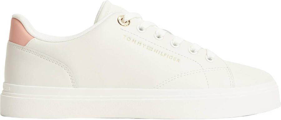 TOMMY HILFIGER Sneakers laag 'Metallic Logo' poederroze wit