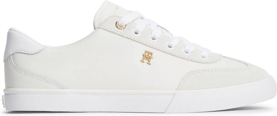 Tommy Hilfiger leren sneakers met logo ecru