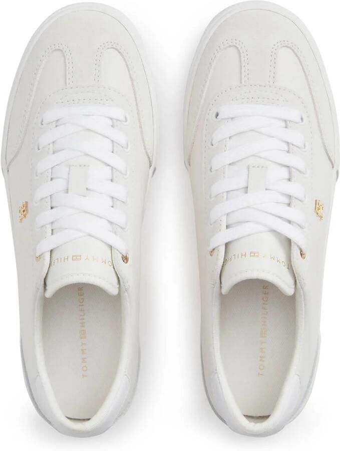 Tommy Hilfiger leren sneakers met logo ecru - Foto 2