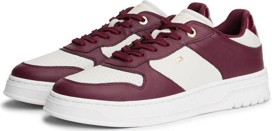 Tommy Hilfiger Plateausneakers TH SPORTY CUPSOLE LEATHER vrijetijdsschoen lage schoen veterschoen met zijlogo - Foto 2