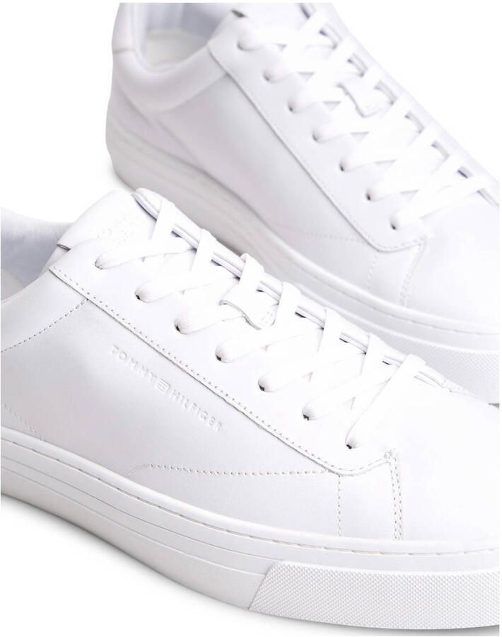 Tommy Hilfiger Sneakers PREMIUM DRESS CUPSOLE LTH vrijetijdsschoen halfhoge schoen veterschoen met vlaggenembleem op de hiel - Foto 2