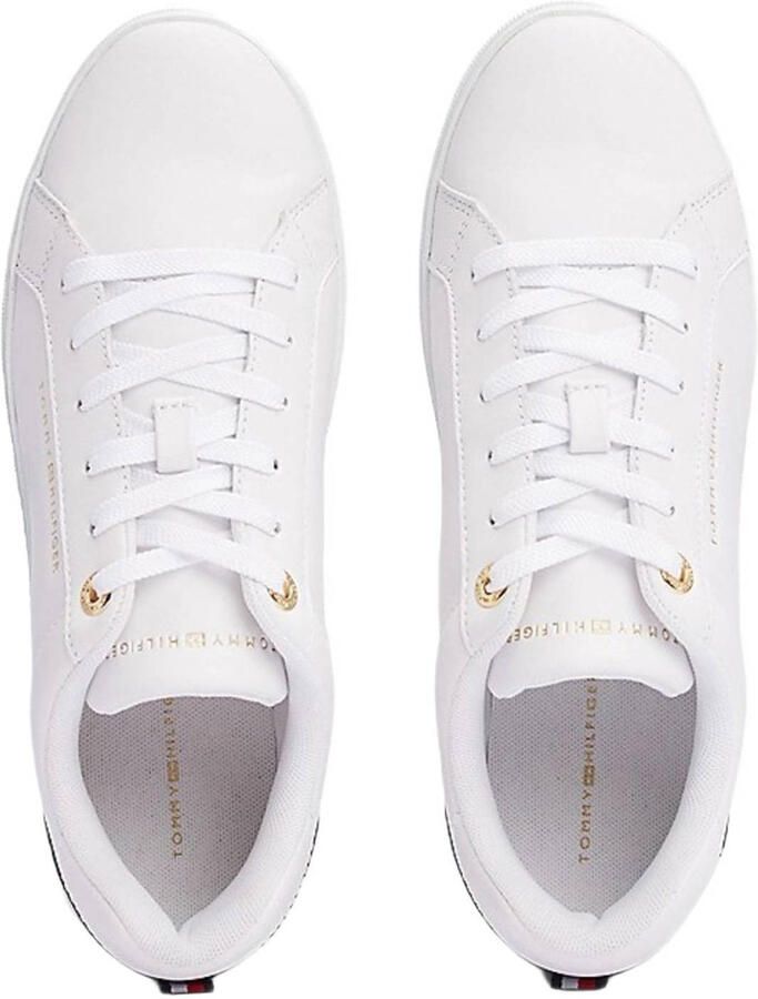 Tommy Hilfiger Plateausneakers ELEVATED ESSENTIAL COURT SNEAKER met contrastafwerking op de hiel vrijetijdsschoen lage schoen veterschoen - Foto 3