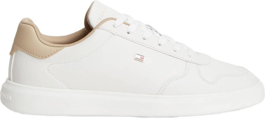 Tommy Hilfiger leren sneakers wit beige