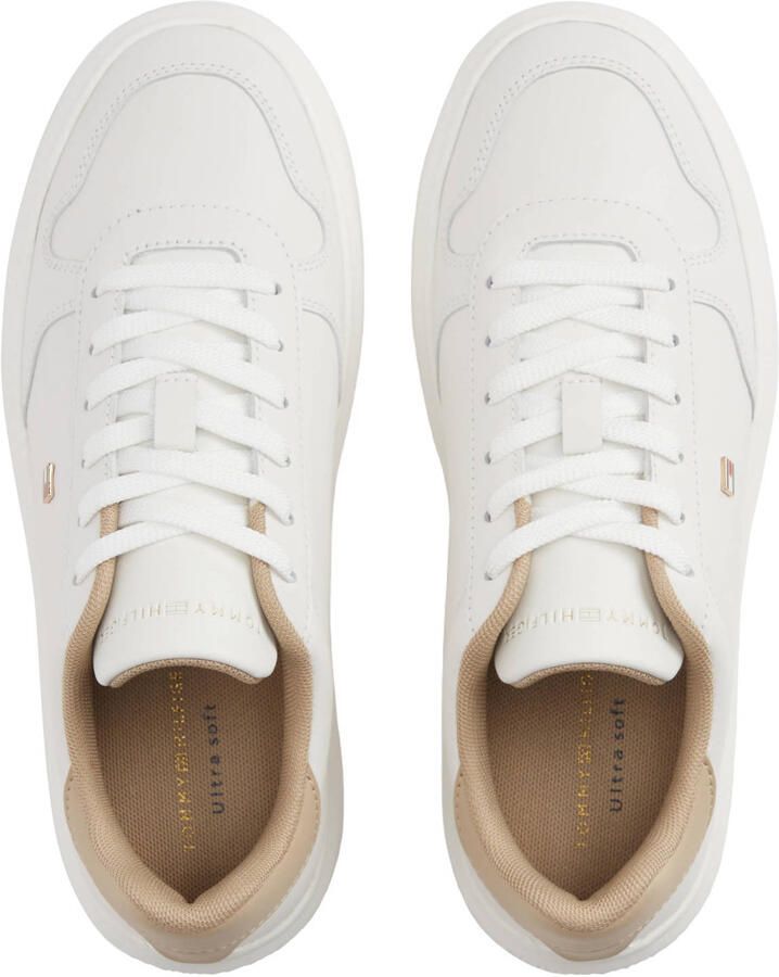 Tommy Hilfiger leren sneakers wit beige - Foto 2
