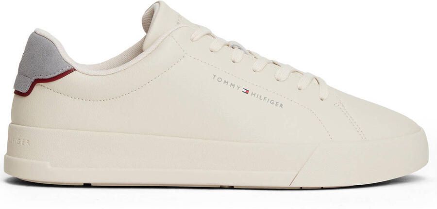 Tommy Hilfiger leren sneakers wit grijs