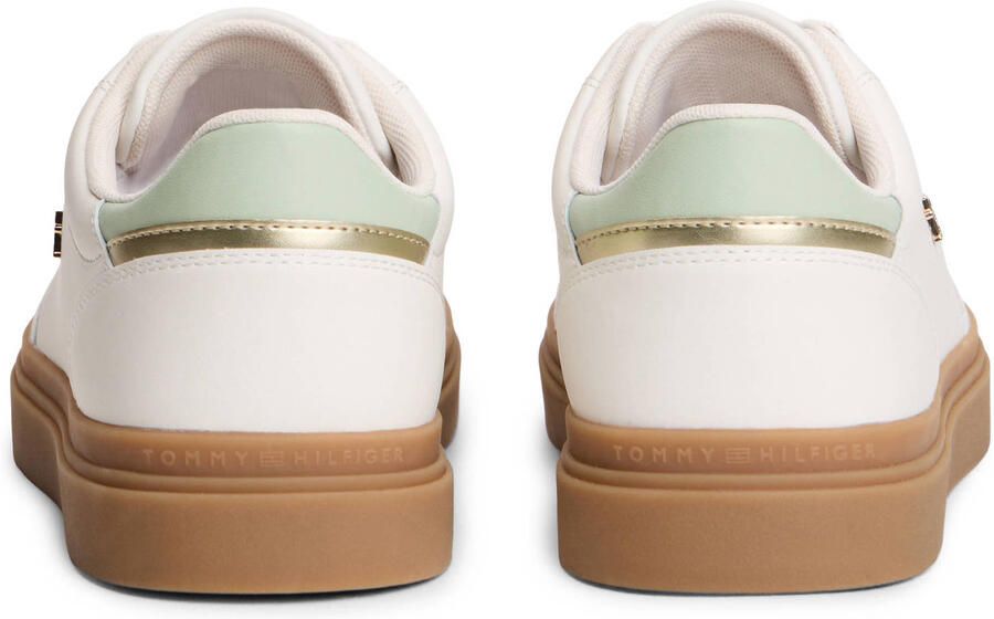 Tommy Hilfiger leren sneakers wit mintgroen - Foto 2