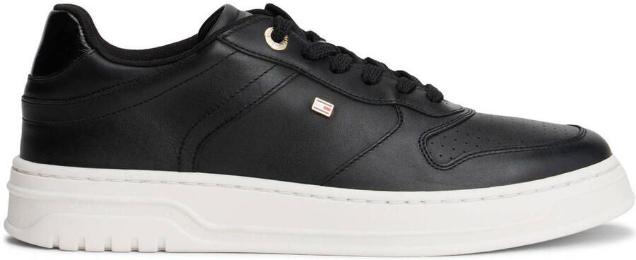 Tommy Hilfiger Plateausneakers TH SPORTY CUPSOLE LEATHER vrijetijdsschoen lage schoen veterschoen met zijlogo