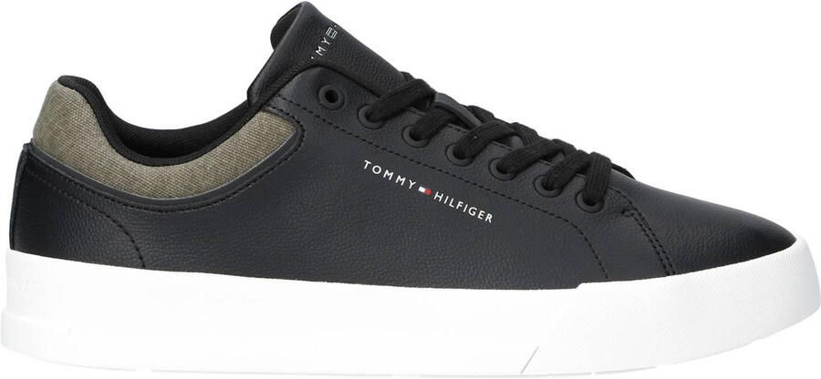Tommy Hilfiger leren sneakers zwart - Foto 3