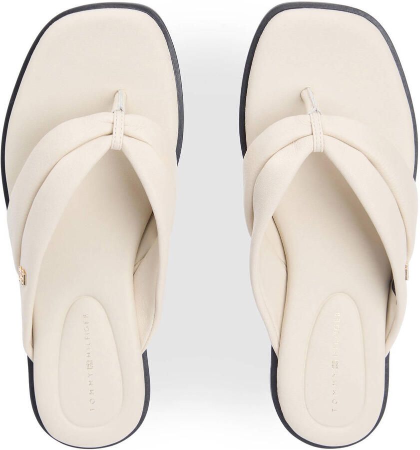Tommy Hilfiger Teenslippers met logo-applicatie van echt leer - Foto 2
