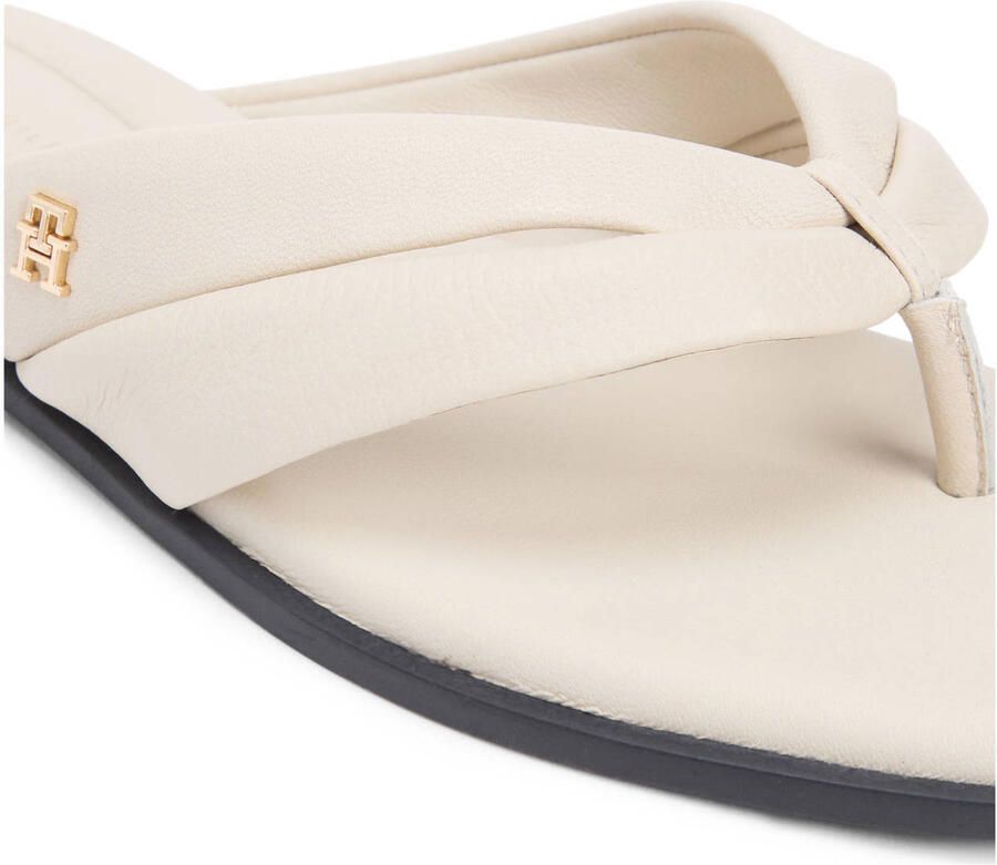 Tommy Hilfiger Teenslippers met logo-applicatie van echt leer - Foto 3