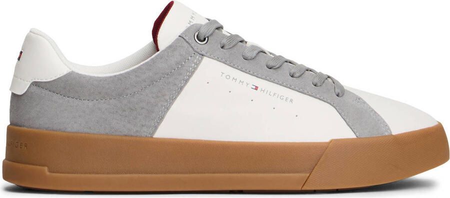 Tommy Hilfiger nubuck sneakers grijs wit