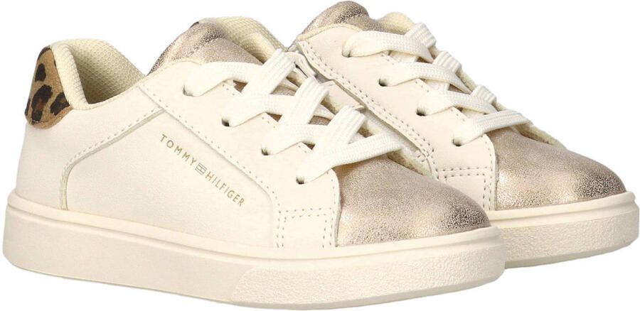 Tommy Hilfiger sneakers met panterprint beige - Foto 3