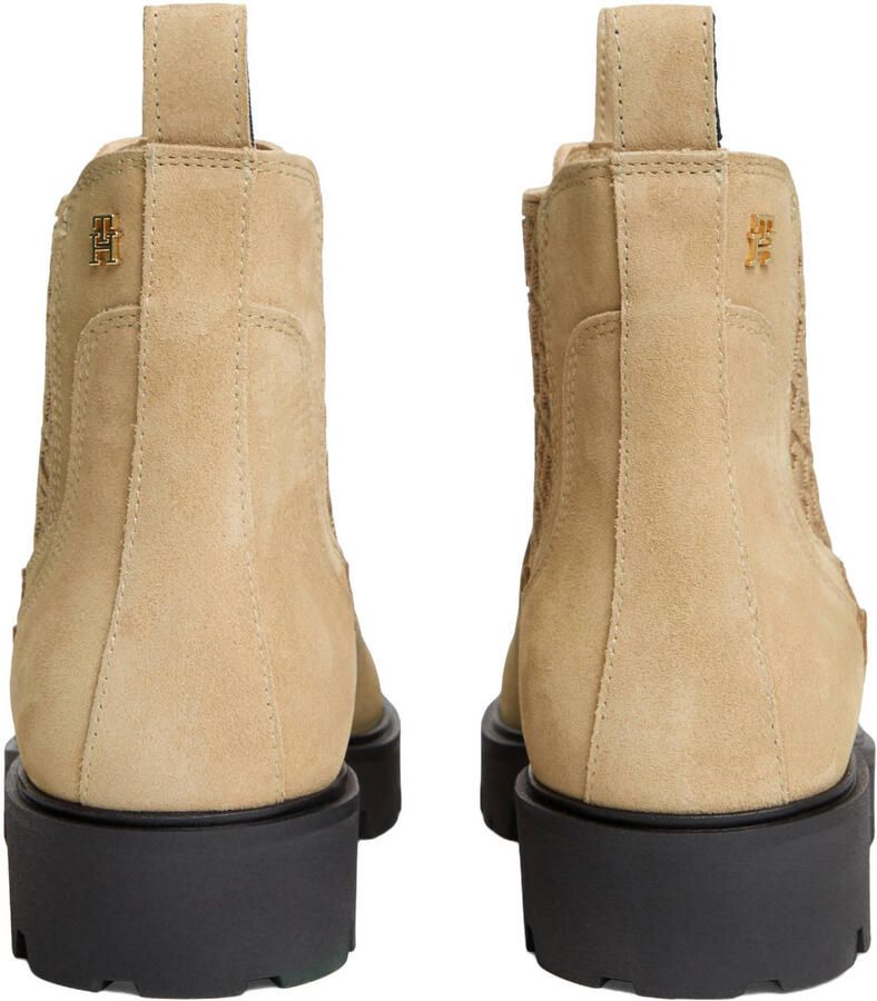 Tommy Hilfiger suède chelsea boots met profielzool beige - Foto 2