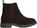 Tommy Hilfiger suède chelsea boots met profielzool bruin - Donkerbruin