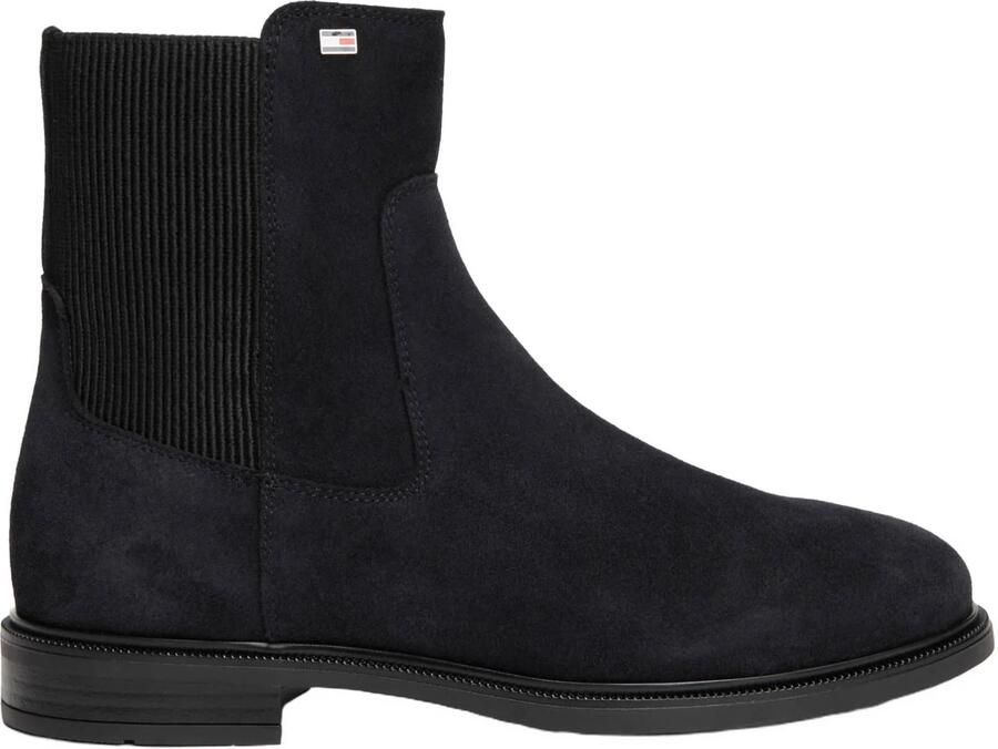Tommy Hilfiger chelsea boots van echt leer met logodetail
