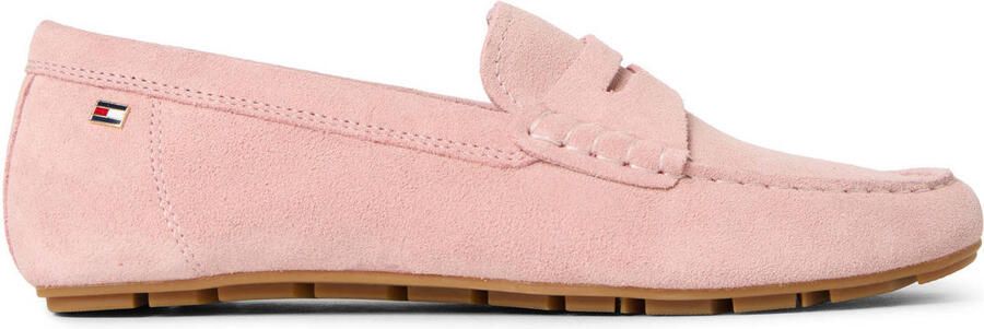 Tommy Hilfiger suède mocassins lichtroze