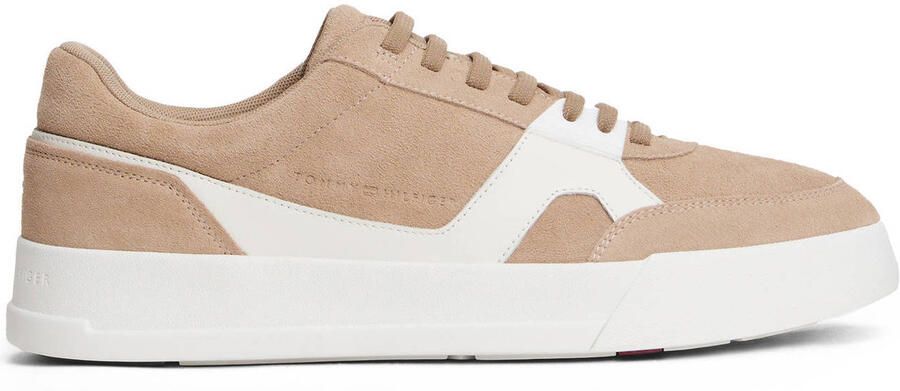 Tommy Hilfiger suède sneakers beige wit