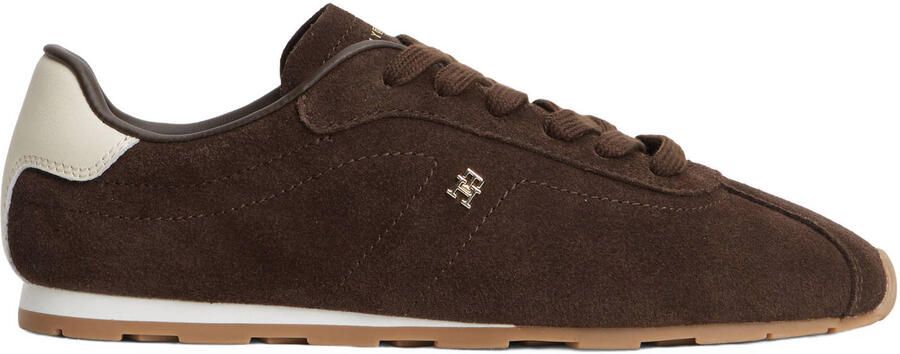 Tommy Hilfiger suède sneakers donkerbruin