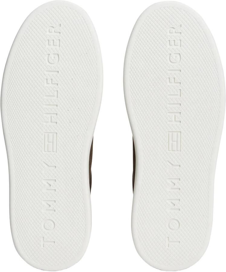 Tommy Hilfiger suède sneakers met logo bruin - Foto 2