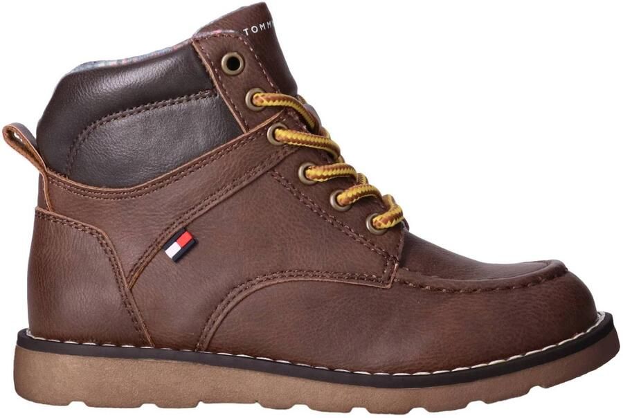 Tommy Hilfiger veterschoenen met profielzool bruin