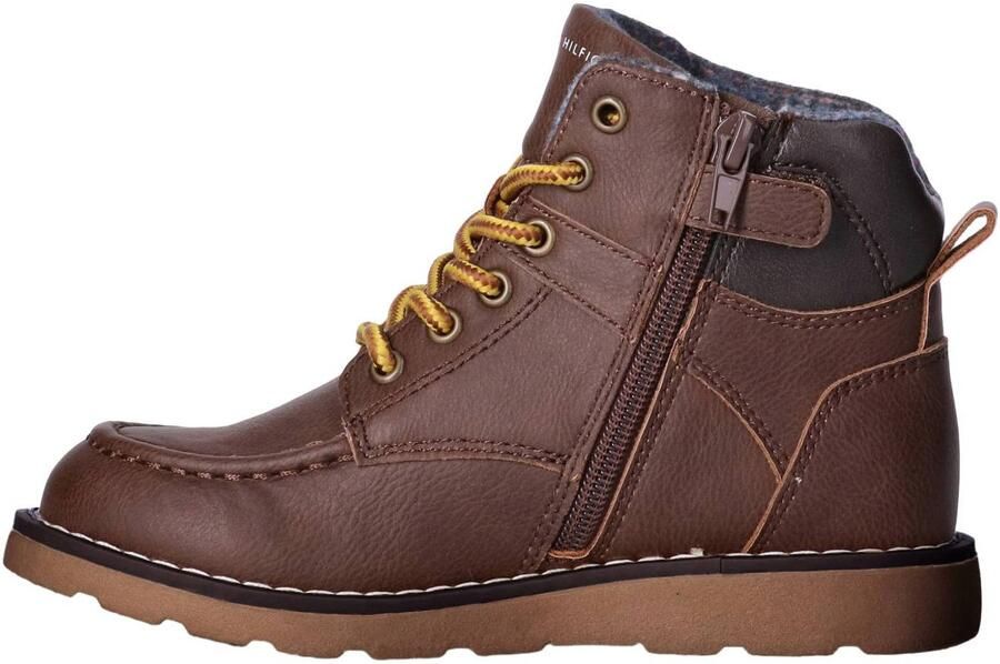 Tommy Hilfiger veterschoenen met profielzool bruin - Foto 3