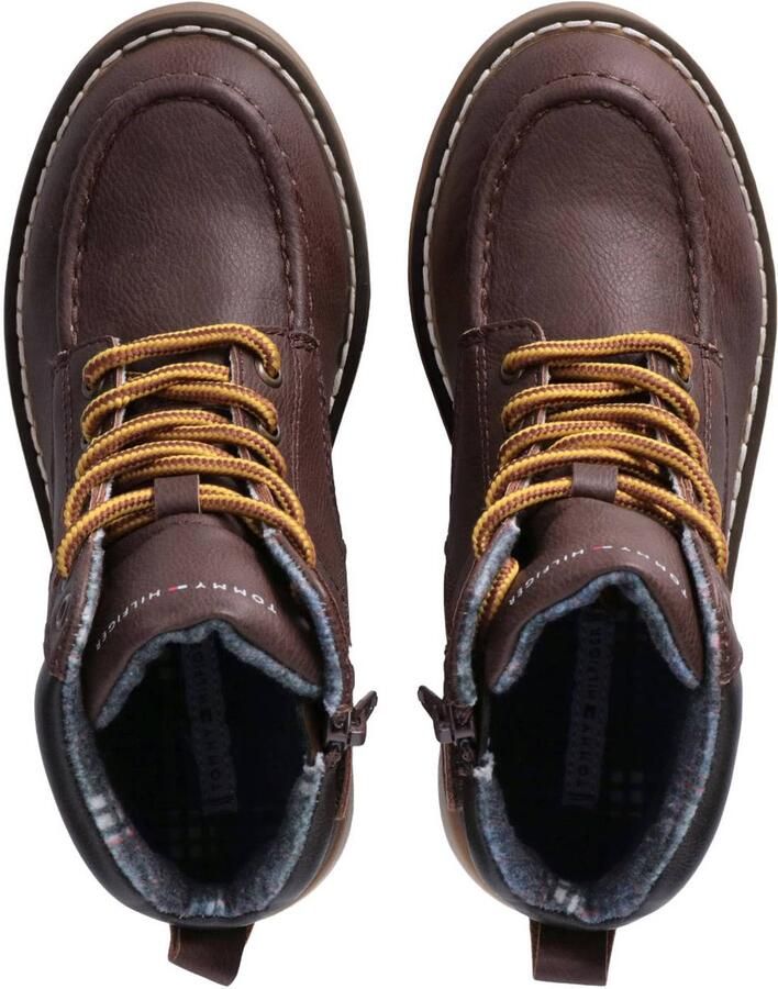 Tommy Hilfiger veterschoenen met profielzool bruin - Foto 2