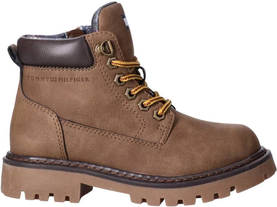 Tommy Hilfiger veterschoenen met profielzool bruin
