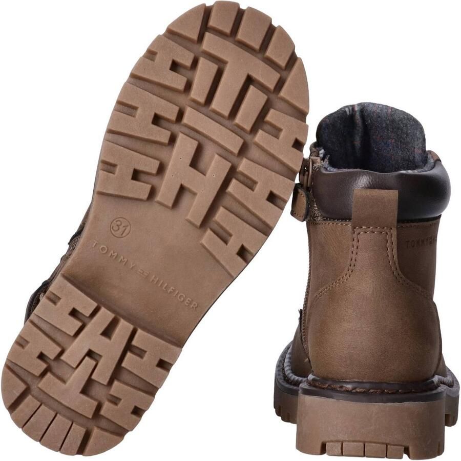 Tommy Hilfiger veterschoenen met profielzool bruin - Foto 2