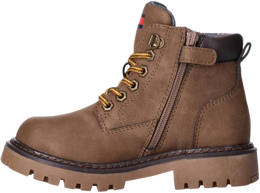 Tommy Hilfiger veterschoenen met profielzool bruin - Foto 3