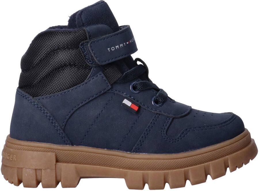 Tommy Hilfiger veterschoenen met profielzool donkerblauw zwart
