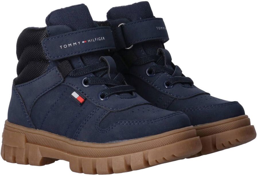 Tommy Hilfiger veterschoenen met profielzool donkerblauw zwart - Foto 3