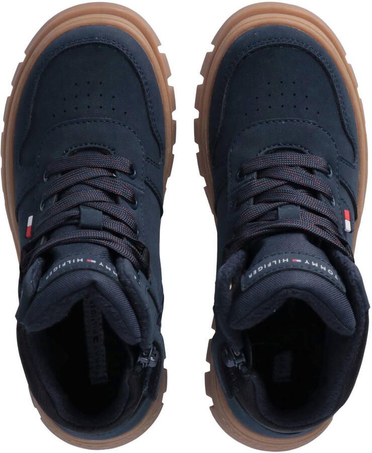 Tommy Hilfiger veterschoenen met profielzool donkerblauw zwart - Foto 3