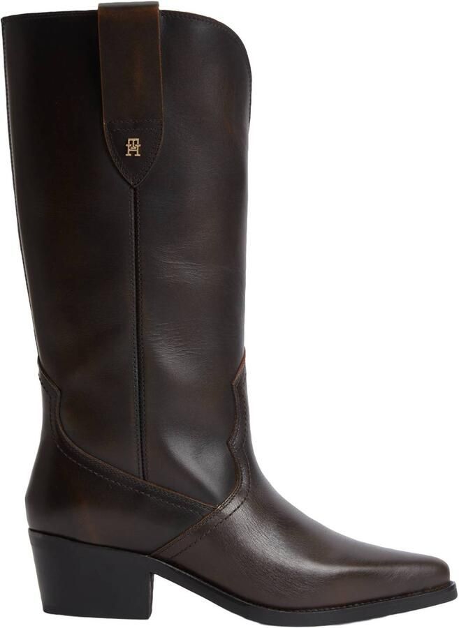 Tommy Hilfiger western leren cowboy boots zwart