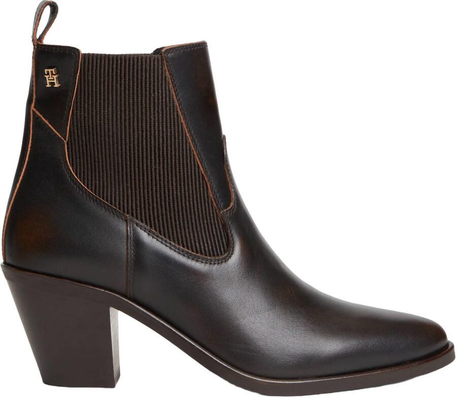 Tommy Hilfiger western leren enkellaarzen bruin