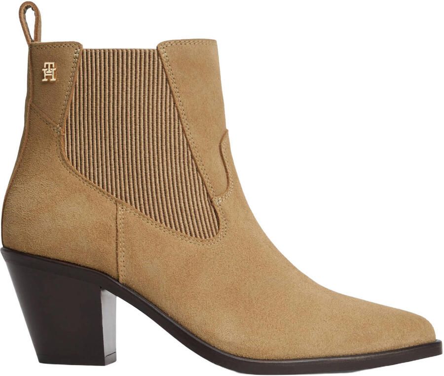 Tommy Hilfiger western suède enkellaarzen beige