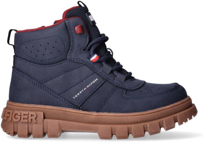 Tommy Hilfiger veterboots donkerblauw