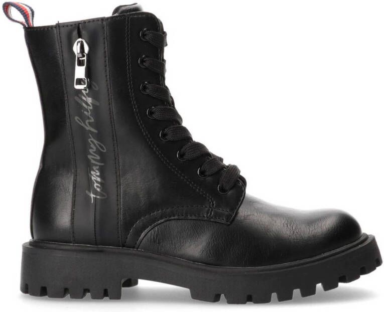 Tommy Hilfiger veterboots zwart