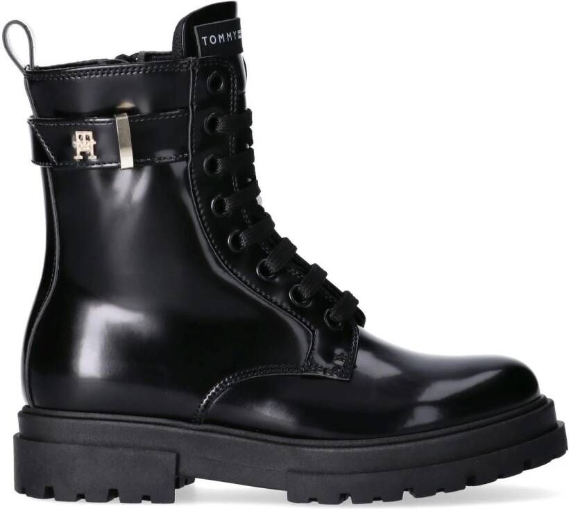 Tommy Hilfiger veterboots zwart