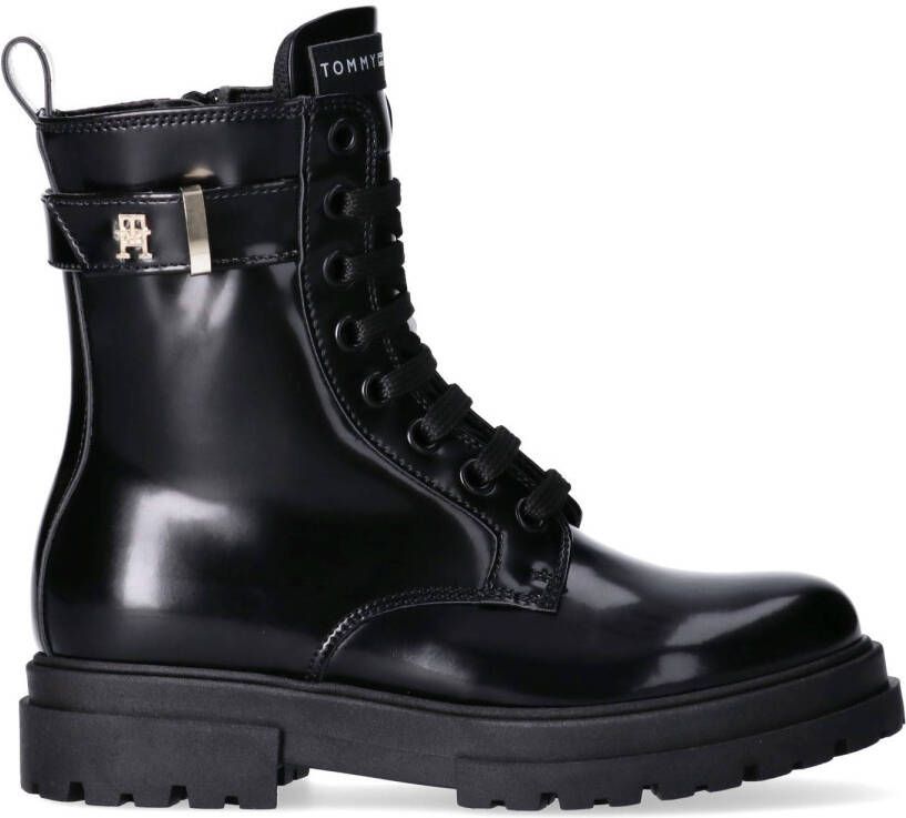 Tommy Hilfiger veterboots zwart