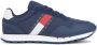 Tommy Hilfiger Tommy Jeans Retro Leather Sneakers Leren Sneaker Heren Blauw - Thumbnail 2