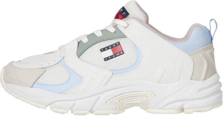 Tommy Jeans chunky leren sneakers off white multi