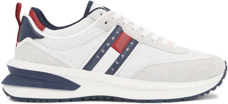 Tommy Hilfiger Leren buitenzool hardloopschoenen White Heren